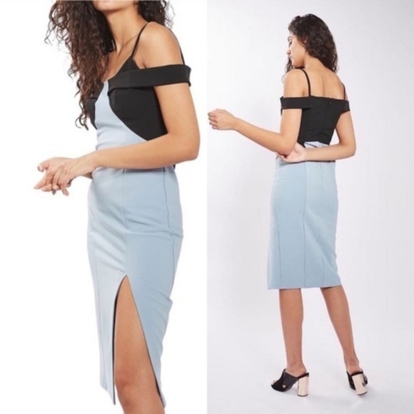 Topshop colorblock midi dress - Picture 2 of 8